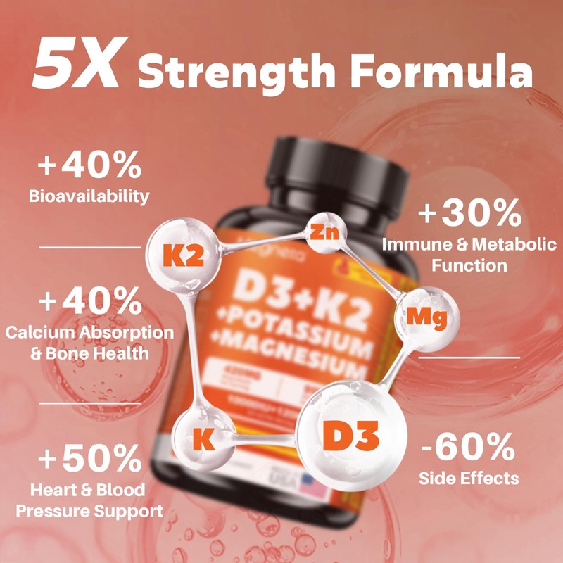 Vitamin D3 K2 10,000 IU with Magnesium & Potassium –