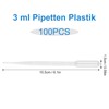 Focenat 100pcs Plastic Pipette Dropper, 3ml Disposable Dropper, Liquid Dropper