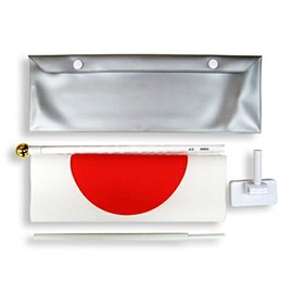 TOSPA 13160 Japanese Flag for Apartments Installation, S-Type, Tetoron Flag Pole, Magnetic, For Japanese National Team Support, Made in Japan, White