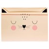 Elastic Folder A4 - Sturdy Cardboard - Soft-Touch Feel - Printed Inside and Outside - Funny Shape for Kids - Cat