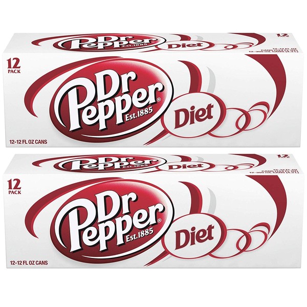 Diet Dr Pepper, 12 fl oz cans, 24 Cans
