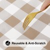 Smiry Rectangle Picnic Table Cloth, Elastic Waterproof Fitted Vinyl Tablecloths,