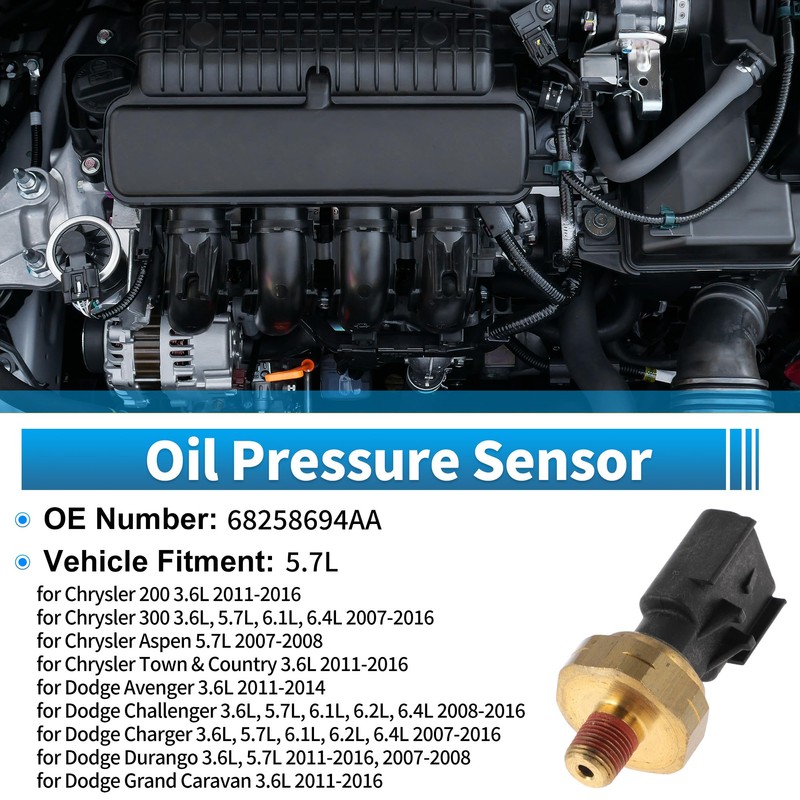 PARSKILO 1 Pcs No.68258694AA Engine Oil Pressure Sensor for Chrysler