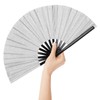 Motthjcw Bamboo Hand Fans, 13 Inch Large Glitter Rhythmic Clack
