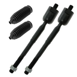 TRQ Front Driver & Passenger Side Inner Steering Kit Steering Rack & Pinion Bellow Tie Rod Compatible with 2002-2003 Lexus ES300 2004-2006 ES330 2002-2006 Toyota Camry 2004-2008 Solara