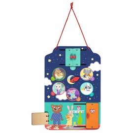moses. 38173 Kuschelhelden Learning Board Small Evening Routine, Learning Clock for Children to Hang, Playful Evening Ritual for Nursery Time, for a Relaxed Bedtime, S
