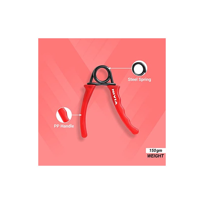 Nivia Plastic Hand Gripper | Multicolour | Material : Alloy