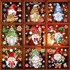 BORAMDO Christmas Window Clings 11 Sheets, Christmas Gnome Snowflake Window