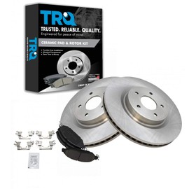 TRQ Front Brake Pad & Rotor Kit Brake Pads Brake Rotor Ceramic Compatible with 2013 INFINITI JX35 2014-2020 QX60 2015-2021 Nissan Murano 2013-2020 Pathfinder