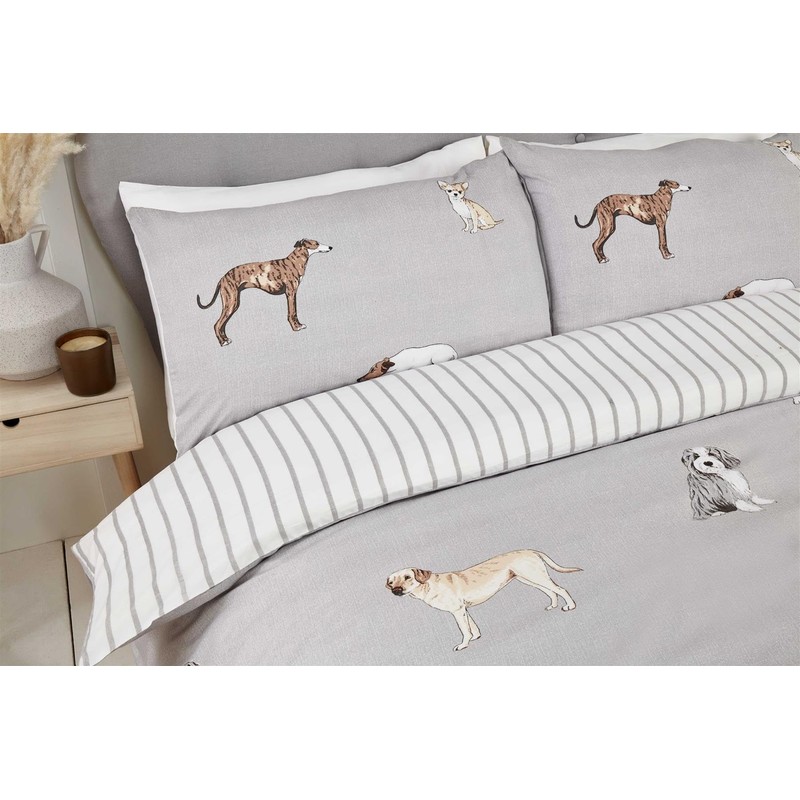 Rapport Home Dog Duvet Cover Set - Pawsome Reversible Microfibre