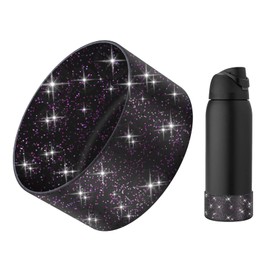 BKBY Protective Glitter Silicone Boot Compatible with Owala 24oz 32oz 40oz, Bling Cup Sleeve Bottom Bumper Cover Compatible with Owala FreeSip, Twist, or Flip Stainless Steel Water Bottles