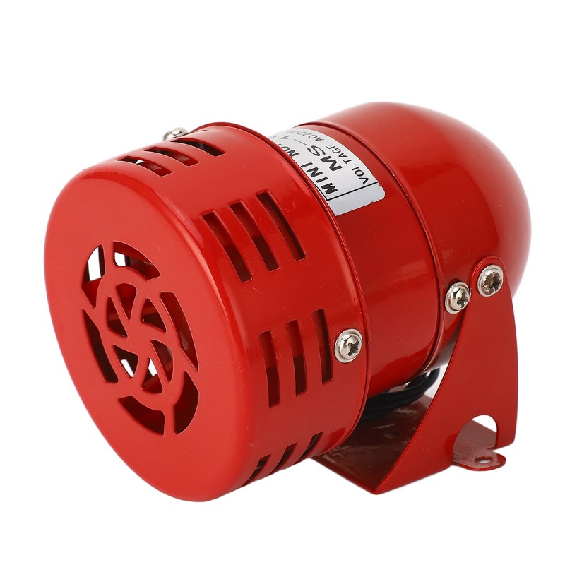 Industrial Motor Alarm Bell Red Color Steel Mini Horn Sound