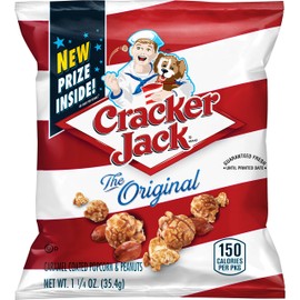 Cracker Jack Caramel Popcorn Original, 1.125-Ounce Large Single Serve Bags (Pack of 60)