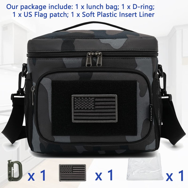 FlowFly Lunch Bag, Insulated Cooler, Thermal Lunch Box Tote with