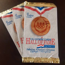 US Olympics Hall of Fame 45 cards 3 packs Basketball Hockey Track Swimming HOF