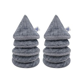 BAMI ¡Bienvenido Al Mundo! Conitos Protectores Bebé Niño 10 Piezas Gris Liso Algodón Suave | Evita Salpicaduras Cambio Pañal Recién Nacido | Set Discreto Lavable Reutilizable
