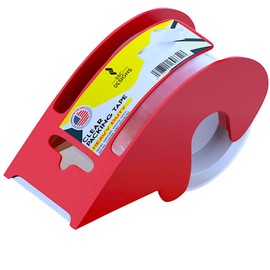 Heavy Duty Clear Packing Tape with Dispenser Packaging Shipping Tape Refills Gun Strong Mailing Moving Supplies Boxes Boxing Thick Sealing Office Business 1.88" Wide x 23 Yards x 1.5" Inch Core 1 Roll
