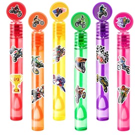 Dirt Bike Party Favors for Kids – 24PCS Motocross-Themed Mini Bubble Wands, Great for Birthday Supplies, Pinata Fillers, Goodie Bags & Classroom Rewards