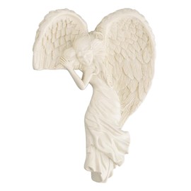 Jwthee Decoración de Marco de Puerta de ángel, ángel de Esquina para Marco de Puerta, Escultura de ala de ángel, Figura de ángel 3D de Resina Creativa, decoración de Arte de Pared para (Bien)
