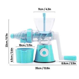 Manual Juicer, Reusable Portable Hand Crank Juicer Fruits Squeezing Tool for Kitchen Use (Blue)