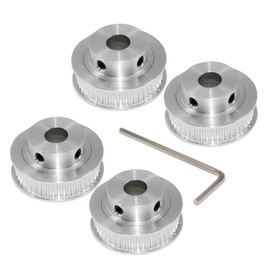 Yeebyee 2GT Pulleys 48 Teeth 8mm Bore 48T Timing Belt Pulleys Synchronous Wheel Aluminum for Width 6mm Belt 3D Printers Parts, 4pcs/Pack (Size: 48T-8mm Bore)