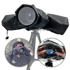 MyGadget Camera Rain Cover with Transparent Window for Lenses up to 18 cm for SLR Cameras such as Nikon I Canon I Sony