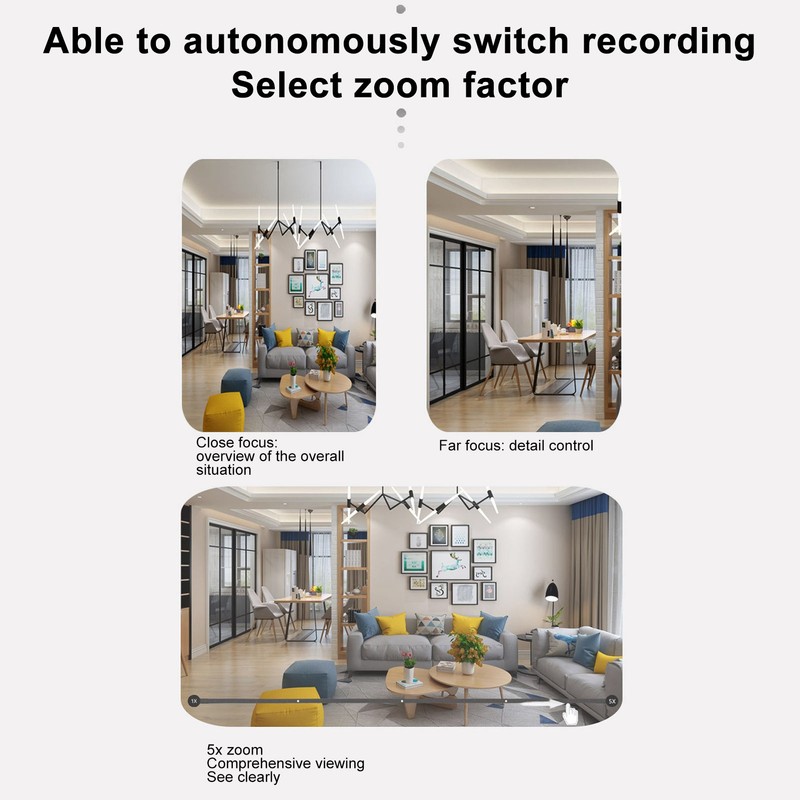 Security Camera Dual Lens Focal Adjustable 1080P HD Wifi Wireless