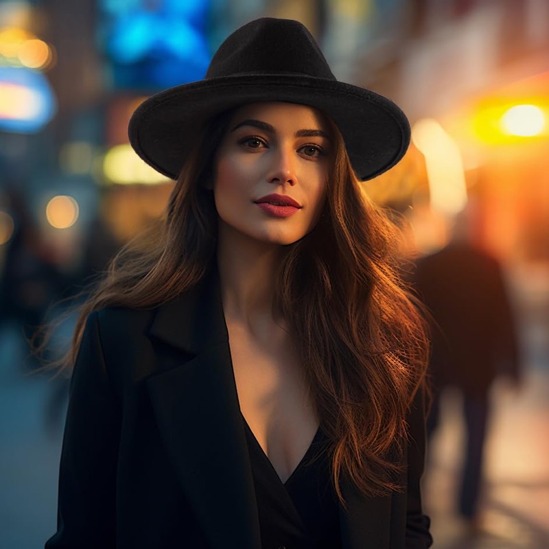 LADYBRO Fedora Hats for Women Wide Brim Hat, Incld 3