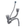 Kitchen Sink Double Hose Drain Kit Quick Draining Expandable Multiple