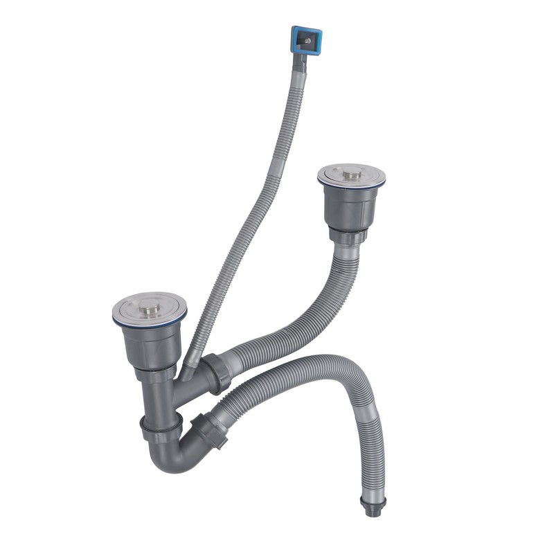 Kitchen Sink Double Hose Drain Kit Quick Draining Expandable Multiple