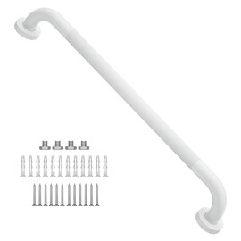 24 Inch Anti Slip Shower Grab Bar Oil Rubbed White 1.25" Diameter,Munzong Bathroom Grab Bar, Knurled Bathroom Balance Bar,Safety Hand Rail Support Handicap Elderly Senior Assist Bath Handle