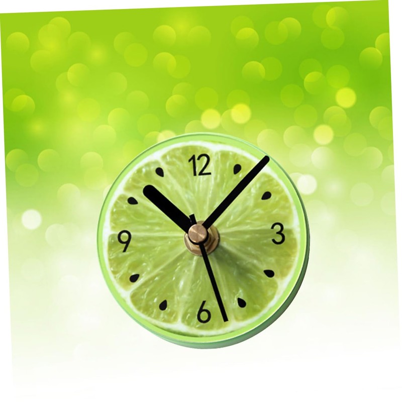 Ciieeo Family-Friendly Fridge Clock Round Wall Magnet Fruit Design Sleep