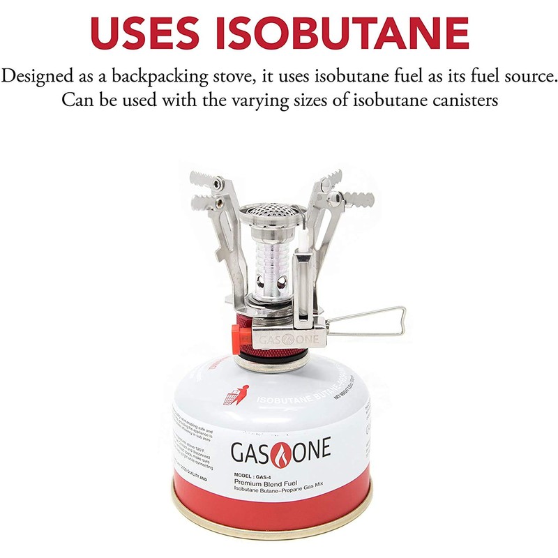 Gas One Backpacking Camping Stove - Pocket Rocket Stove with