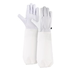 Illinois Glove Company Premium Goatskin Leather Beekeeper Gauntlet Gloves 12-inch Extended Elasstic Cuff Model #659 (Large) 1 PAIR
