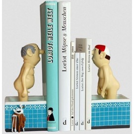 Loriot Bookends 'Men in The Bath' 17 cm Colourful by Inkognito