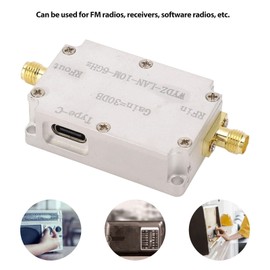 RF Broadband Amplifier LNA Low Noise Amplifier High Gain SMA Socket for Radio 10M-6Ghz