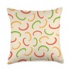 Sliced Bell Peppers in Red, Green & Yellow Throw Pillow