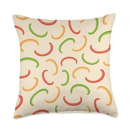 Sliced Bell Peppers in Red, Green & Yellow Throw Pillow
