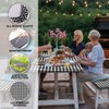 RNOONY 6ft Polyester Picnic Table Cover with Bench Covers Windproof