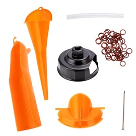 Oil Change Kit Fit for Harley, Oil Filter Cap Wrench, Crankcase Fill Funnel, Drip Free Oil Filter, Primary Case Oil Funnel, 50PCS Drain Plug O-Ring, Motorcycle Accessories Tool Fit for Harley Davidson