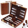 YUJUVI Backgammon Set Suitcase for 2 Players, Classic t 11