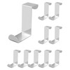 QWORK® 10Pcs Over Door Hook, Door Hooks for Hanging, Z-Shaped,