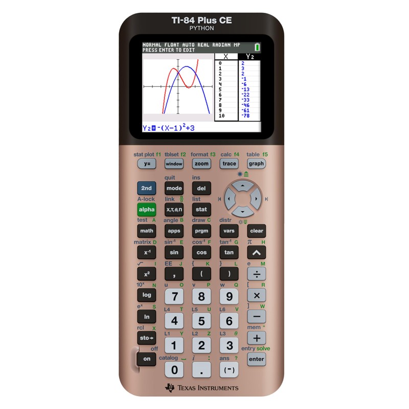 Calculadora gráfica TI-84 Plus CE, oro de curva rosa