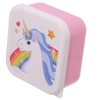 eMKay® Rainbows Unicorn Lunch Box Set of 3 – Stackable Food Storage Containers (250 ml/350 ml/550 ml) | BPA‑Free Polypropylene