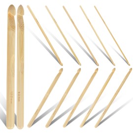 Katech 12Pcs Crochet Hook Set, 3mm-10mm Inline Crochet Hooks Ergonomic Handle for Beginners, Extra Long Crochet Needles Lightweight Crochet Hooks for Knitting Sweater Craft