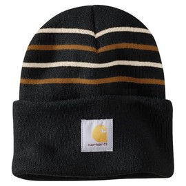Carhartt Men's Knit Stripe Beanie, Black