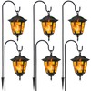 Dynaming 6 Pack Solar Flame Hanging Lights Outdoor, Solar Flickering