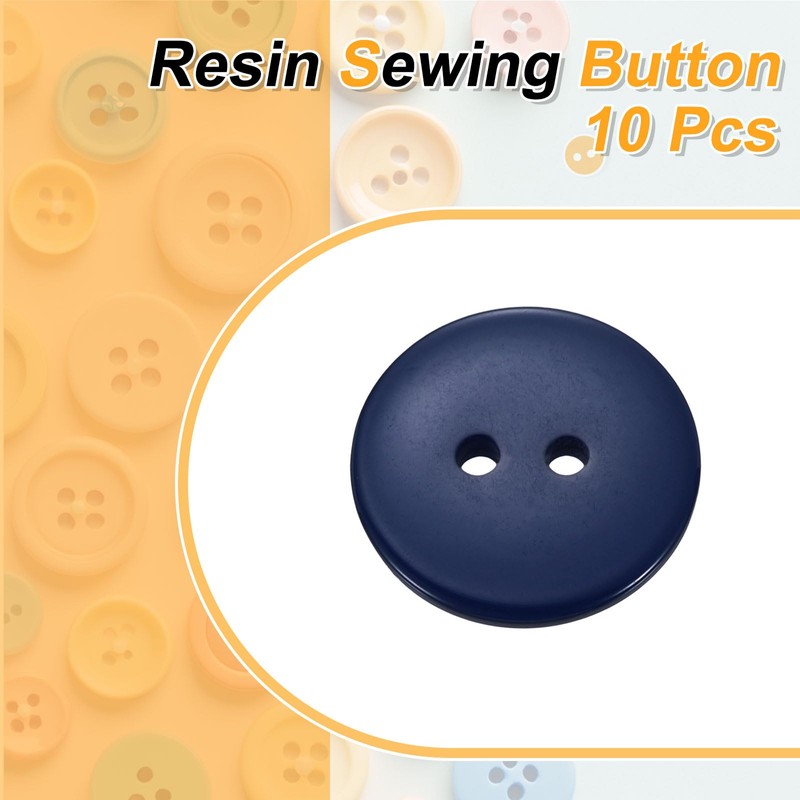 sourcing map 10pcs Resin Sewing Button, 20mm (3/4-inch) 2 Holes