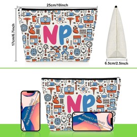 Nurse Practitioner Gifts for Women NP Makeup Bag Inspirational Gifts for Nursing Friends Appreciation Gifts for RN Nurse Practitioner Doctor Nursing Cosmetic Bag Christmas Birthday Zipper Pouch