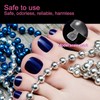 100 Pieces Artificial Toenails with Box, 10 Sizes Toenails, Transparent